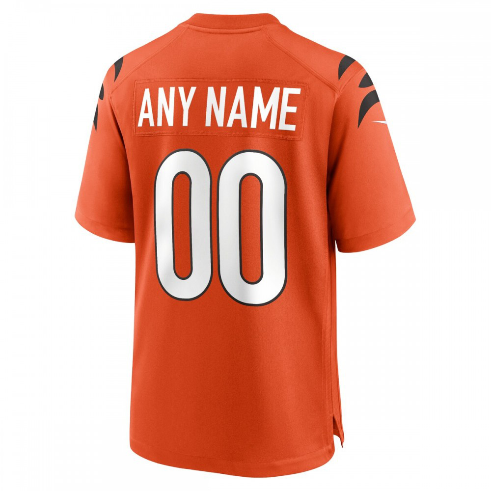 Cincinnati Bengals Nike Youth Alternate Game Custom Jersey - Orange-GridironStore